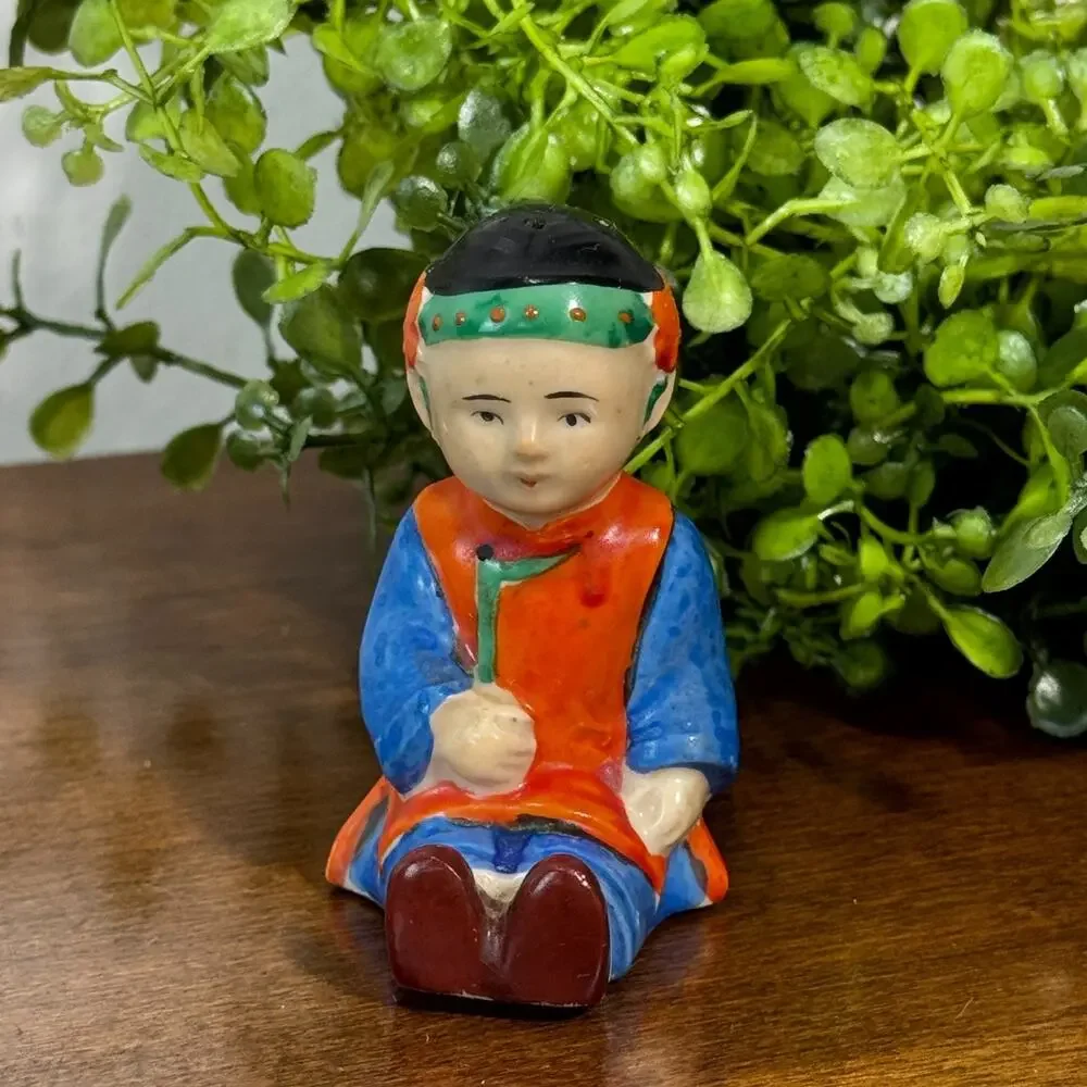 Vintage Japanese Boy Salt or Pepper Shaker Made in Japan Figurine